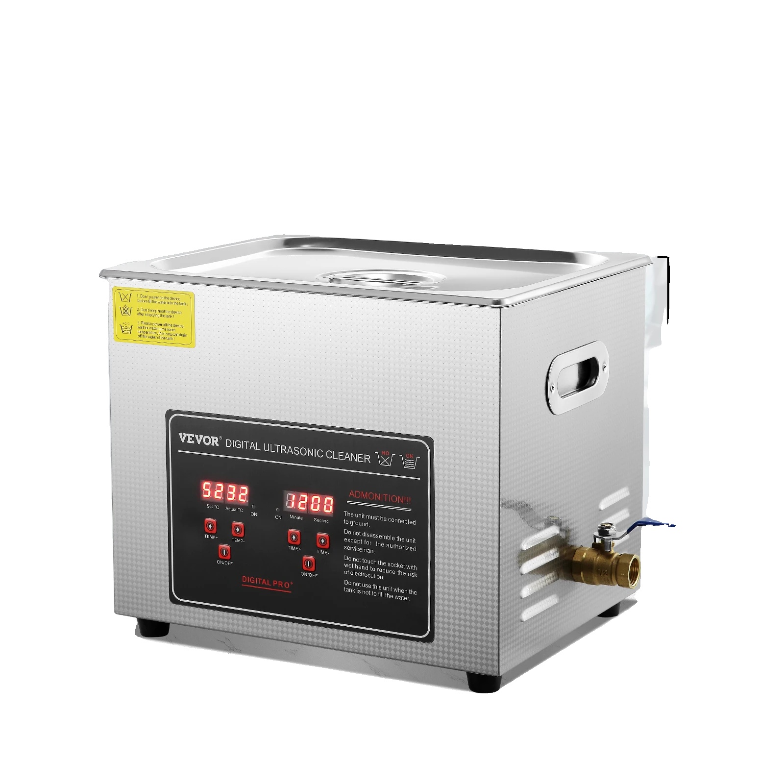 Ultraschallreiniger, Edelstahl, 2,75 L Fassungsvermögen, 10 L
