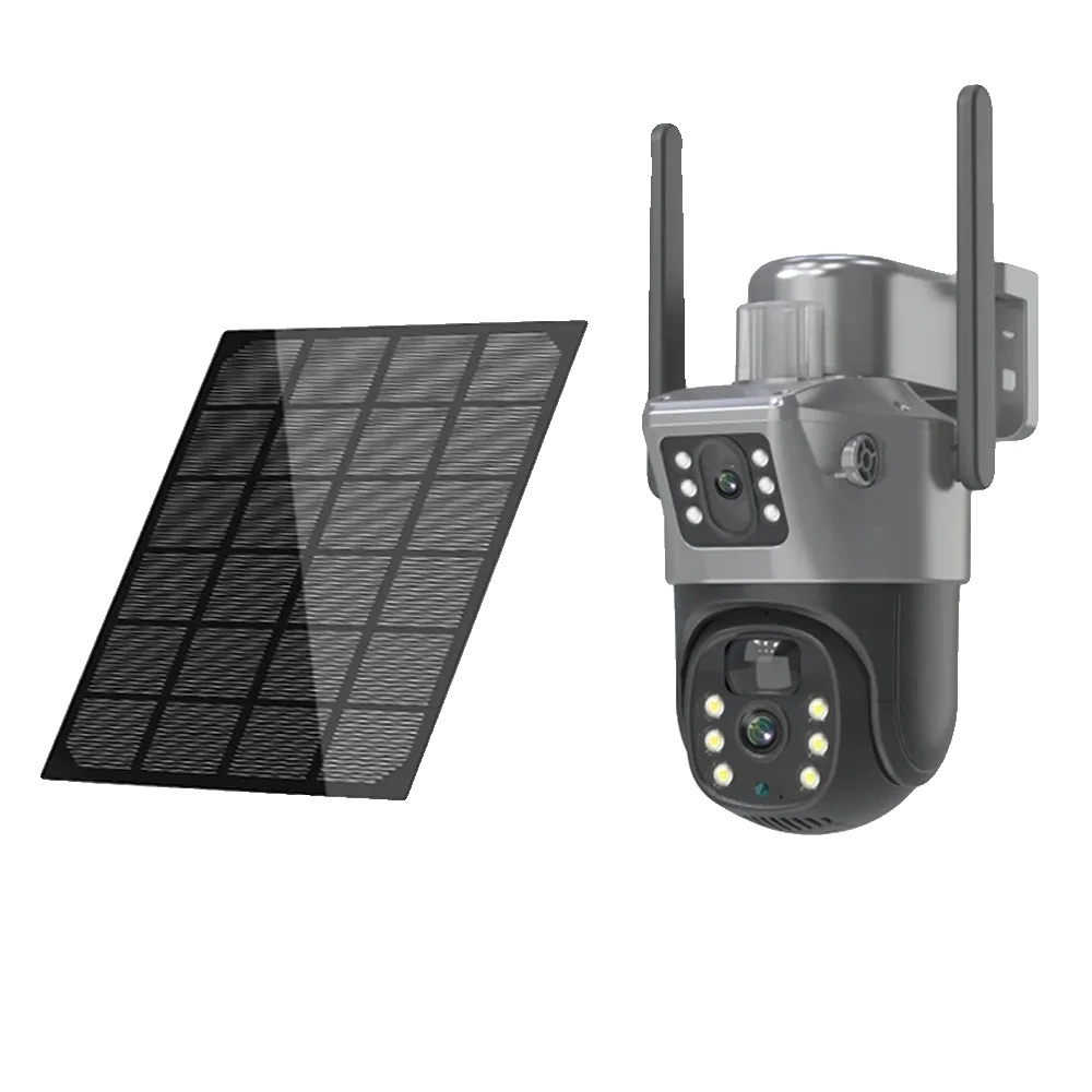 8-megapixel-4k-dual-objektiv-solar-ptz-kamera, Nachtsicht Bis Zu 30 M, 12000-mah-akku