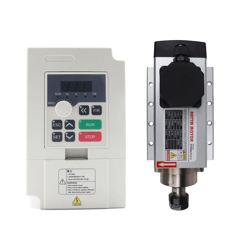 Er20 2,2 Kw Hochgeschwindigkeits-spindelmotor, Luftgekühlt, Präzisionskegelförmige Bohrung