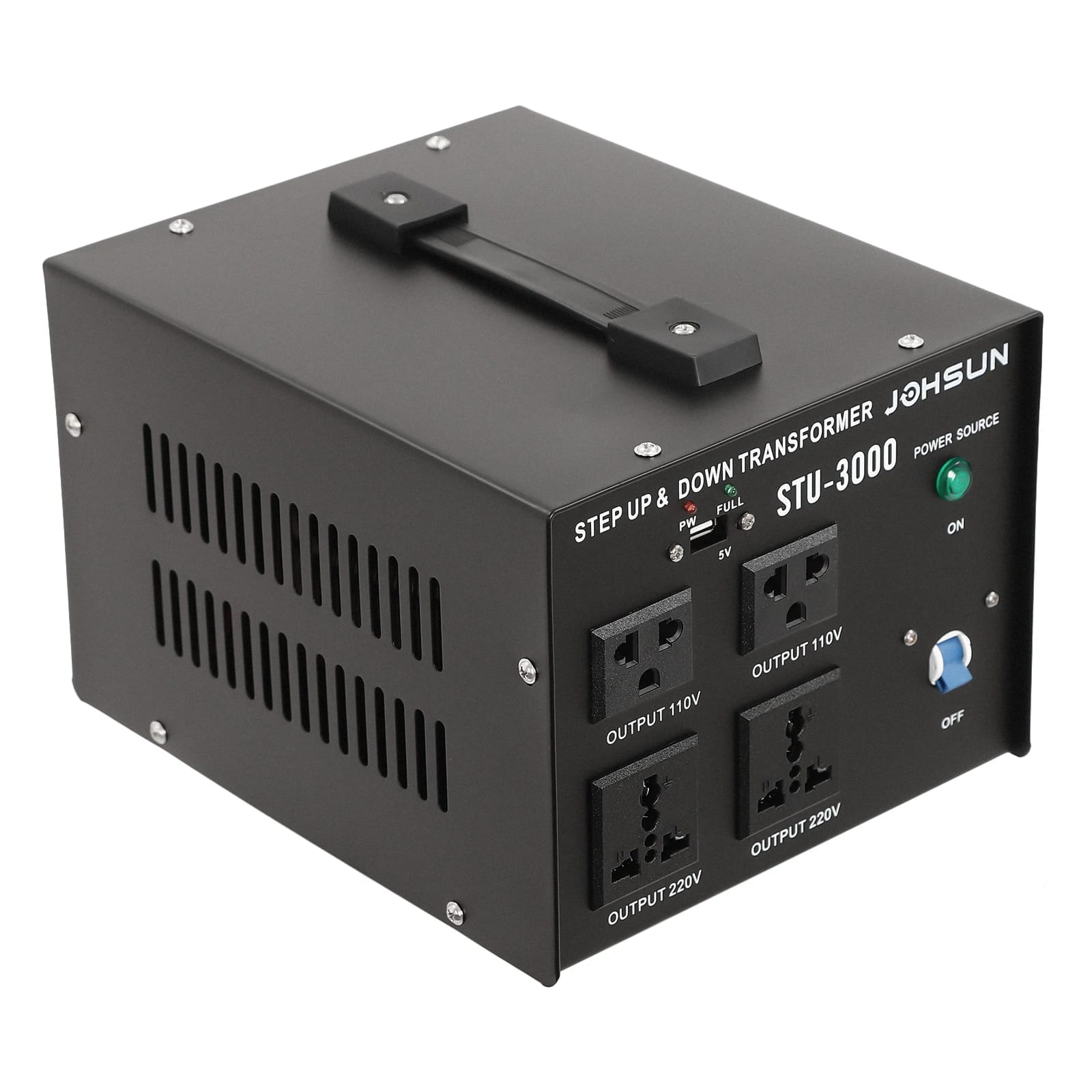 Spannungswandler, 3000-w-auf- Und Abwärtstransformator, 110 V ↔ 220 V, Hochleistungsgerät Mit Usb-anschluss, Überlastschutz Und Stabiler Stromversorgung Für Haushalt Und Haushaltsgeräte, Schwarz