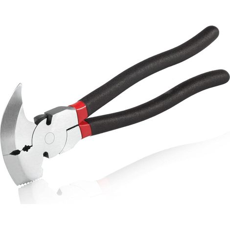 27 Cm Zaunzange, Multifunktionswerkzeug Für Stacheldrahtzäune, Zaunschneider, Nagelentferner, Schneidzange