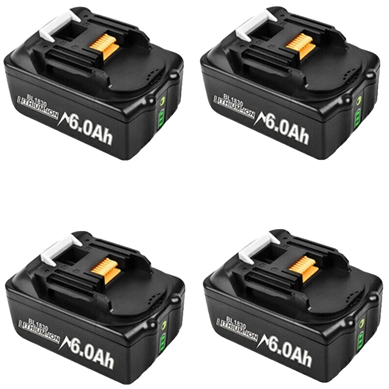 Makita 18v-akku, 60ah Kapazität, Led-ladezustandsanzeige, 4 X 60ah, 4 X 6,0ah