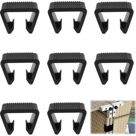 8-teiliges Set Befestigungsclips Für Gartenmöbel, 4,25 Cm Lange Rattan-möbelclips, Klemmen Für Korbmöbel, Verbindungsstücke Für Terrassensofas Und Rattanstühle.