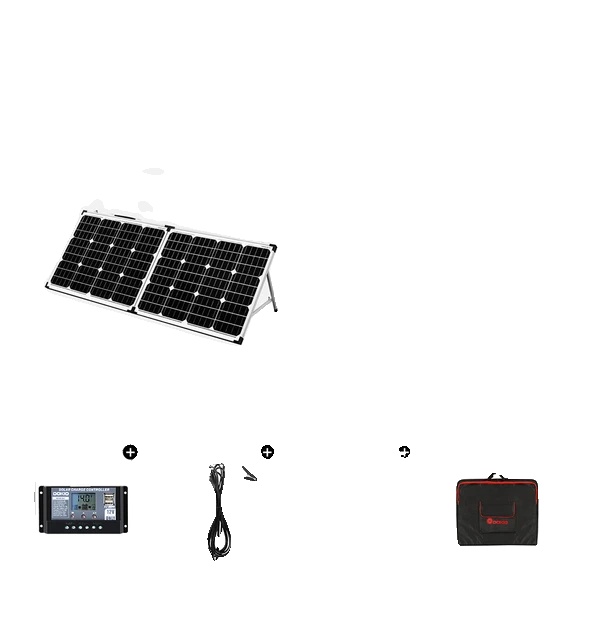 Solarmodul, 100 W Leistung, Faltbar, Monokristallin