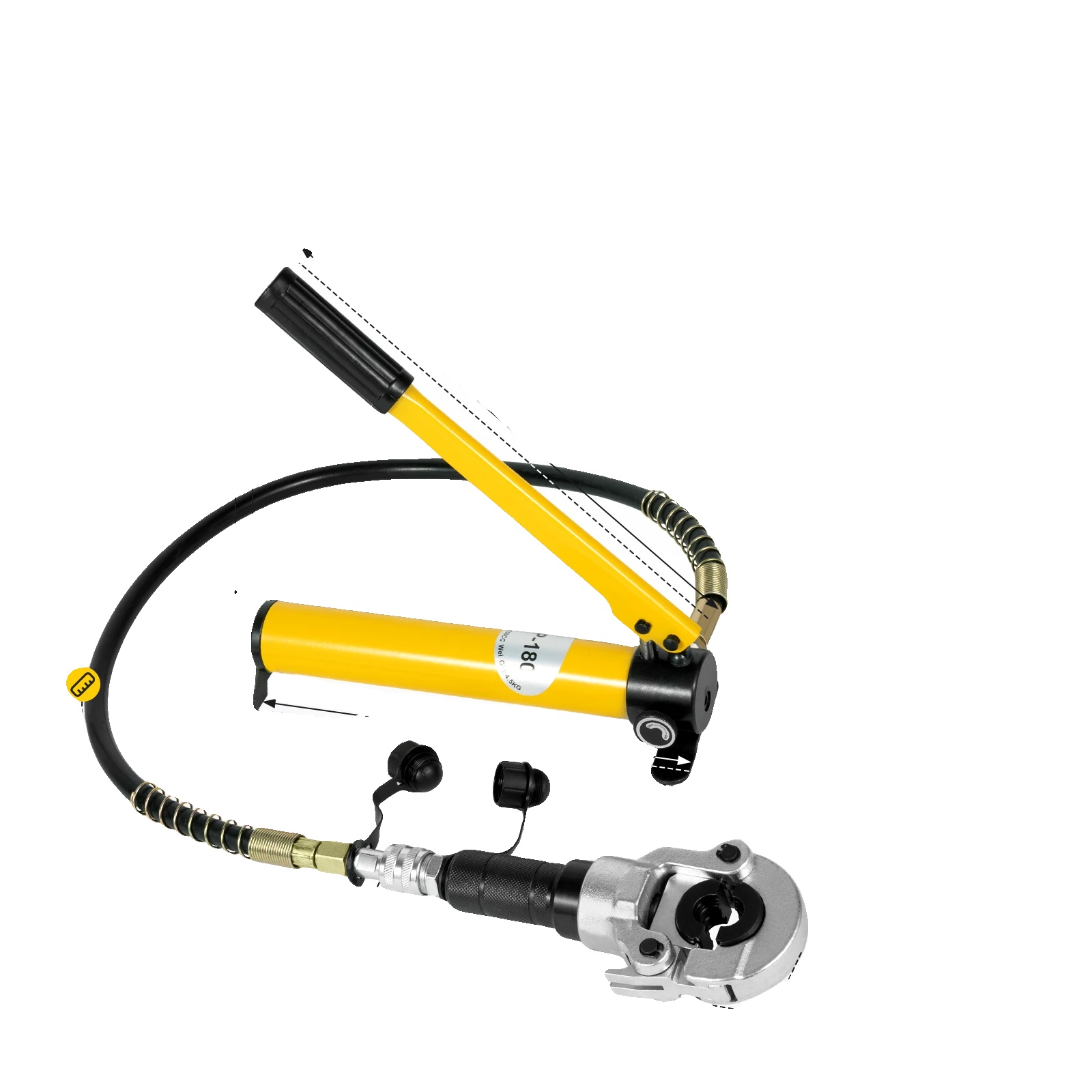 Hydraulisches Crimpwerkzeug-set, 6 Tonnen Kompressionskraft, Verschiedene Matrizenoptionen, Gelb