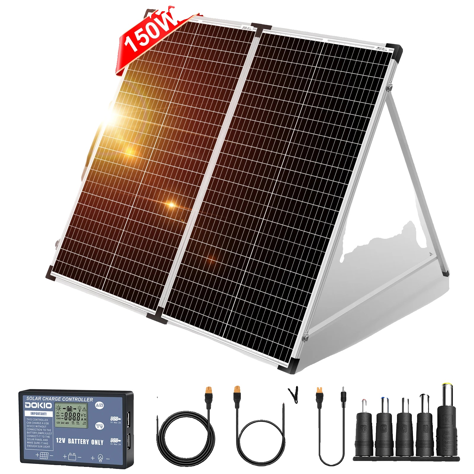 Faltbares Solarpanel, 160 W Leistung, Leichtes, Tragbares Design