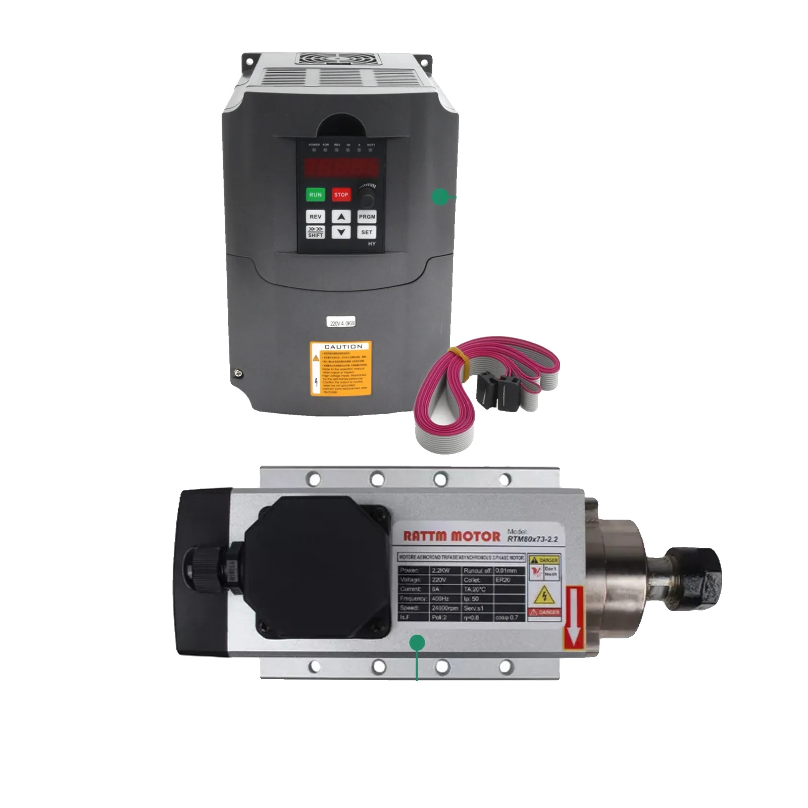 Cnc-vierkantspindelmotor, 24000 U/min, Luftgekühltes System