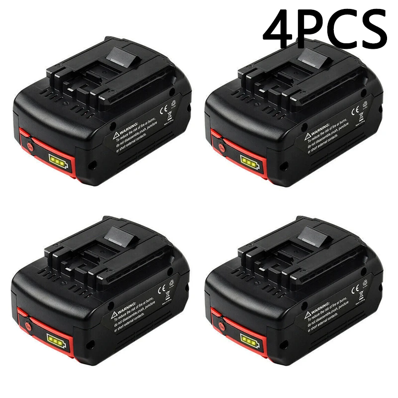 18v 6000mah Li-ionen-akku, Kompatibel Mit Bosch Bat609, Bat610, Bat618, Bat619, Gba18v, Gsr18v, 4 Stück 6,0ah-akkus