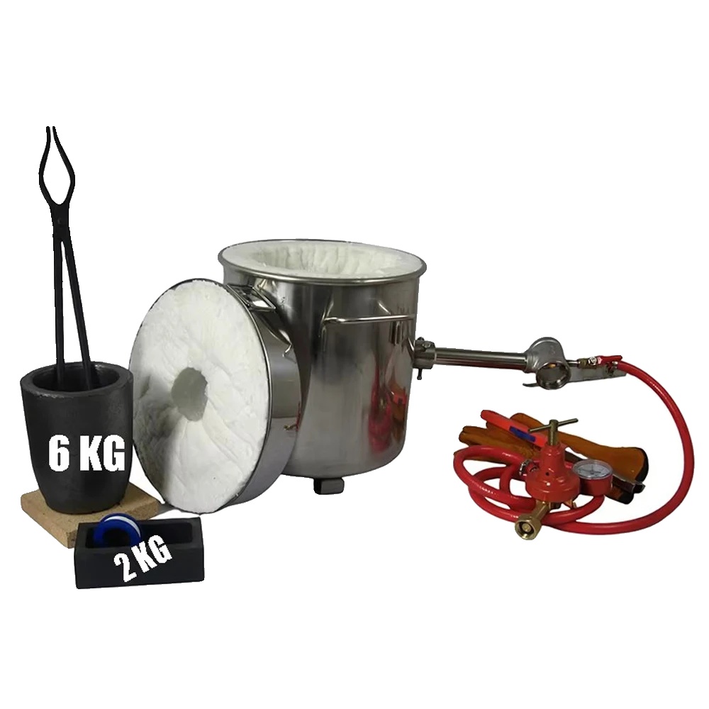 Gasbetriebene Metallschmelzöfen, Langlebiger Edelstahl, Hohe Temperaturkapazität, Komplettes Schmelzset