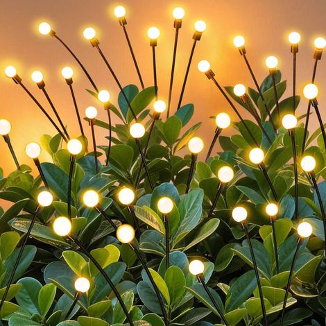 Set Mit 8 Sternförmigen Solar-gartenleuchten In Glühwürmchenform, Wasserdichte Gartendekoration Für Hof, Terrasse, Einfahrt, Rasen, Gartengeschenk Für Frauen