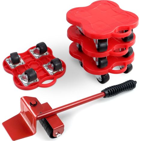 Set Mit 4 Vierrädrigen Transportwagen Für Kühlschränke, Sofas, Kleiderschränke, Maximale Traglast 200 Kg