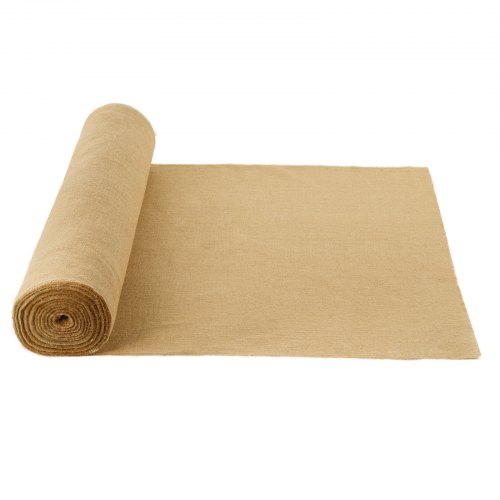 Jute Stoff, Sackleinen-stoffrolle, 50x50 Hochdichte Breite Natürliche Sackleinen-stoffrollen, 1016mmx22,86m, Für Dekoration, Handwerk, Hochzeit, Gartenarbeit, Pflanzen- & Baumwinterabdeckung