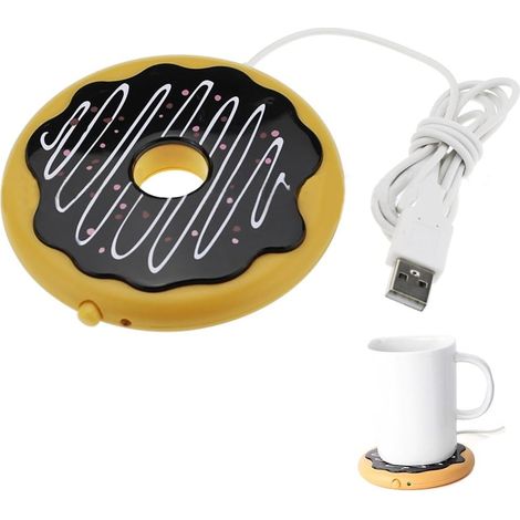 Usb-beheizbare Untersetzer Mit Keks- Und Donut-motiv – Ein Süßes Gadget Für Den Schreibtisch