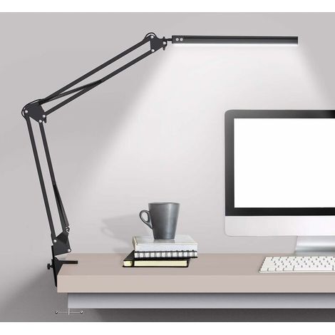 Led-schreibtischlampe Mit Klemme, Schwenkbarer Schreibtischarm, Verstellbare Augenschonende Tischleuchte, 3 Farbmodi Für Homeoffice, Arbeitszimmer, Lesezimmer, Studentenwohnheime, Studios