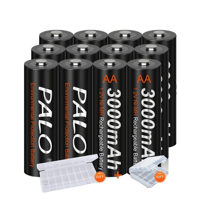 Wiederaufladbare Aa-batterien, 3000 Mah Kapazität, Lange Laufzeit, 1,2 V-c, 12 Aa-batterien