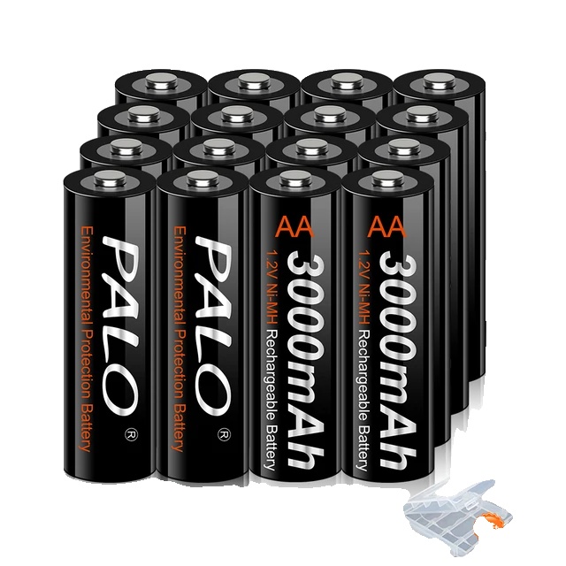 Wiederaufladbare Aa-batterie, 3000 Mah Kapazität, Ni-mh-technologie, 1,2 V-b, 16 Aa-batterien