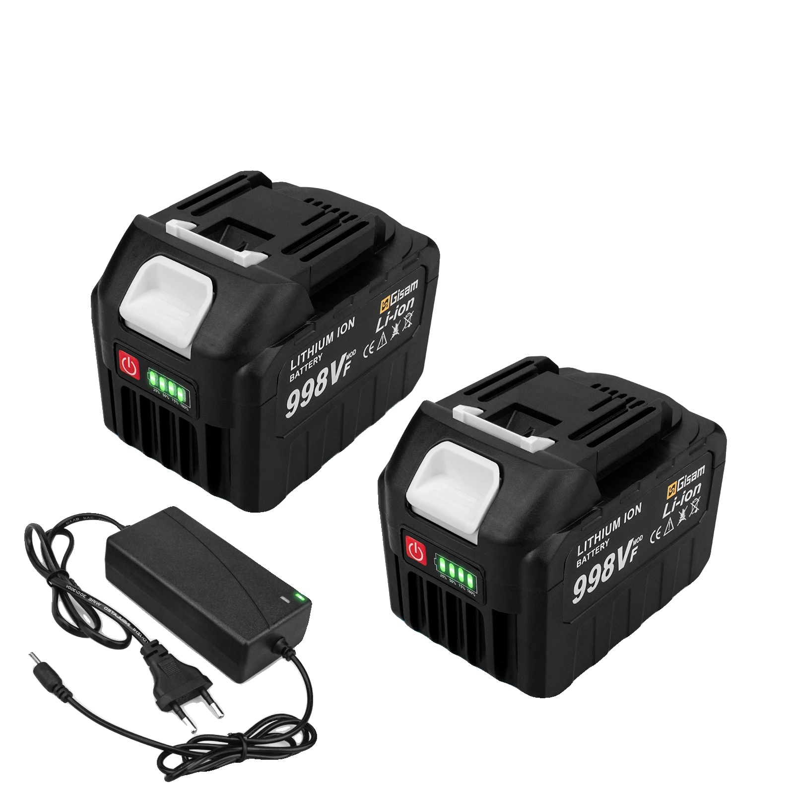 Wiederaufladbarer Lithium-ionen-akku, 22500 Mah Kapazität, Kompatibel Mit Elektrowerkzeugen, 2x998vf – 1x Ladegerät
