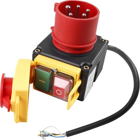 400-v-not-aus-schalter, Drehstrommotorschalter 400 V Mit Phasenumkehrfunktion, Sicherheitsschalter
