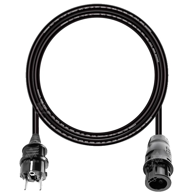 Netzanschluss, Schutzart Ip68, Nennstrom 25 A, 5 M Eu-kabel