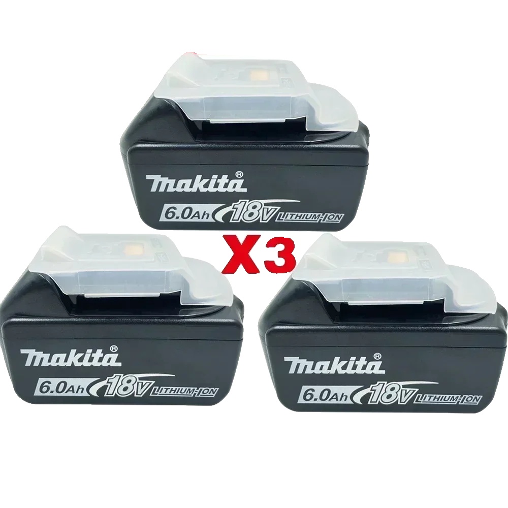 Lithium-ionen-akku, 6000 Mah Kapazität, 18 V Spannung, 3 Stück 6,0 Ah