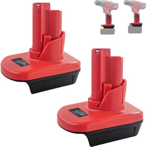 2er-pack M18-auf-m12-akkuadapter Für Milwaukee 18v-auf-12v-konverter, Wandelt Milwaukee 18v-akkus In 12v-akkuwerkzeuge Um.