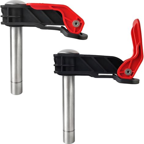 Set Mit 2 Schnellspannklemmen, 20 Mm, Verstellbare Edelstahl-tischklemmen Für Holzbearbeitung, Holzschnitzerei, Fräsen, Schleifen (rot)
