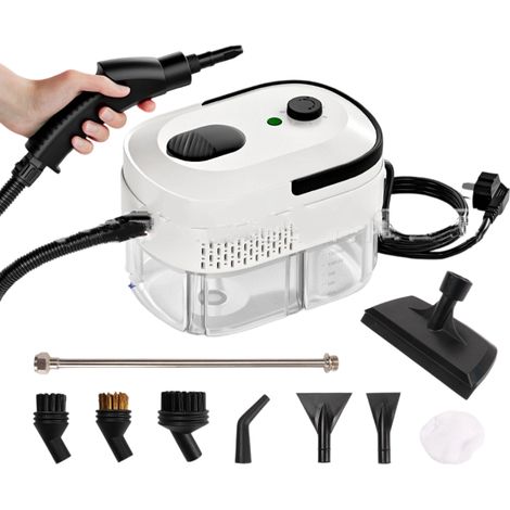 Tragbarer Dampfreiniger Mit 2500 W Leistung, Aufheizzeit In 15 Sekunden, Tragbarer Dampfreiniger Für Die Reinigung Mit 9 Zubehörteilen, Dampfreiniger Für Zuhause, Schmutz, Fett, Fugen Usw.
