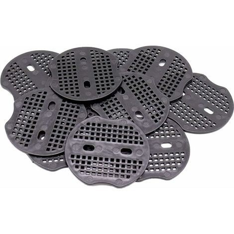 100 Stück Befestigungselemente 6,5 X 6 Cm Für Stahlbefestigungspfähle Zur Sicherung Von Unkrautvlies Und Bodenplanen (schwarz)