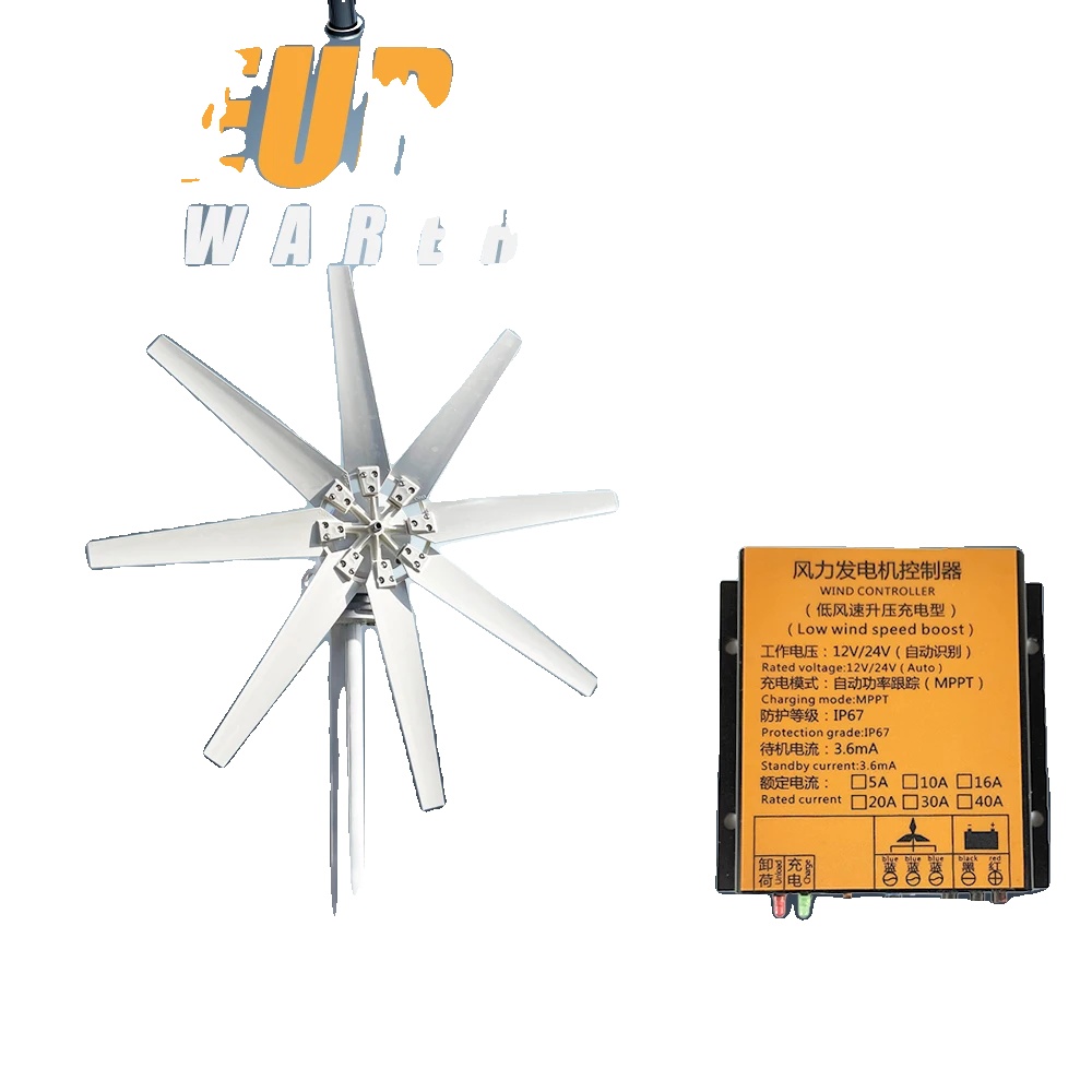 Windkraftanlage, 10000 W Leistung, 8-blatt-ausführung, Mit Mppt-regler, 10 Kw, 12 V
