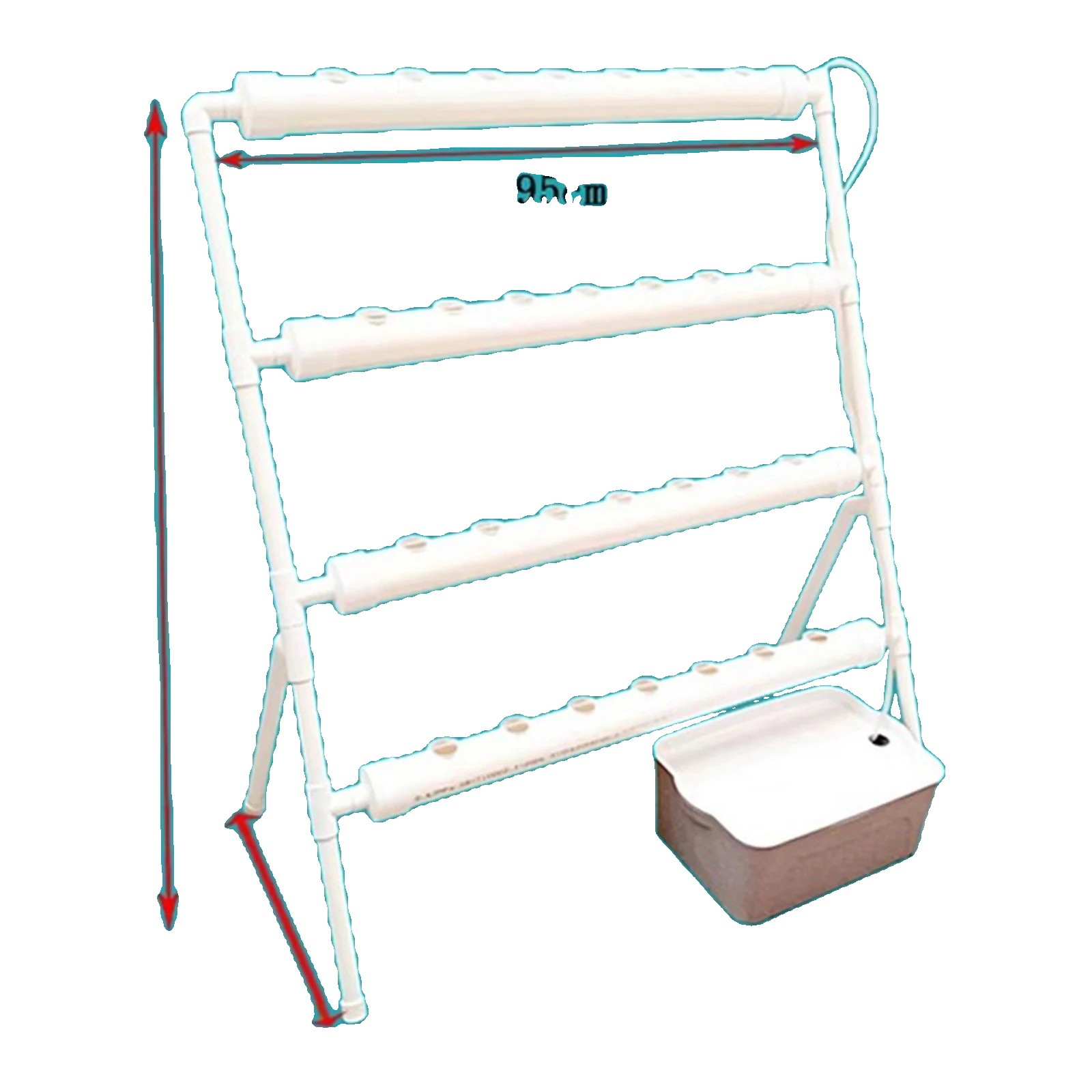 Hydroponisches Anzuchtset, 36 Löcher, Pvc-rohr, 95 X 45 X 100 Cm, 220 V/50 Hz, 32 Mm Öffnung