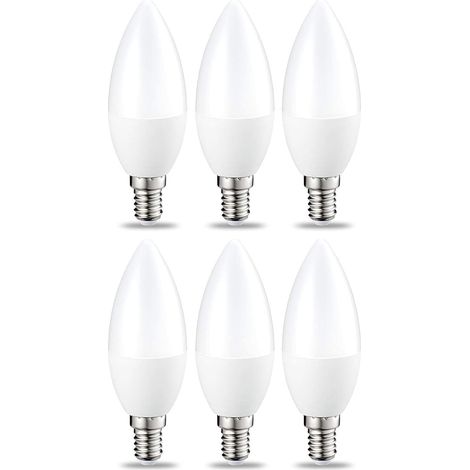Set Mit 6 Kleinen E14 5w Warmweißen Led-glühbirnen In Flammenform Zum Einschrauben, Nicht Dimmbar