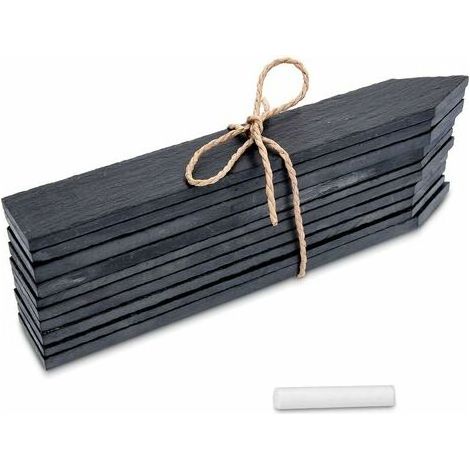 Schiefer-pflanzenetiketten, 20 X 3 Cm, 10er-pack, Garten- Oder Balkonetiketten Für Pflanzen, Gemüse, Blumen, Mit Kreide Beschriftbar