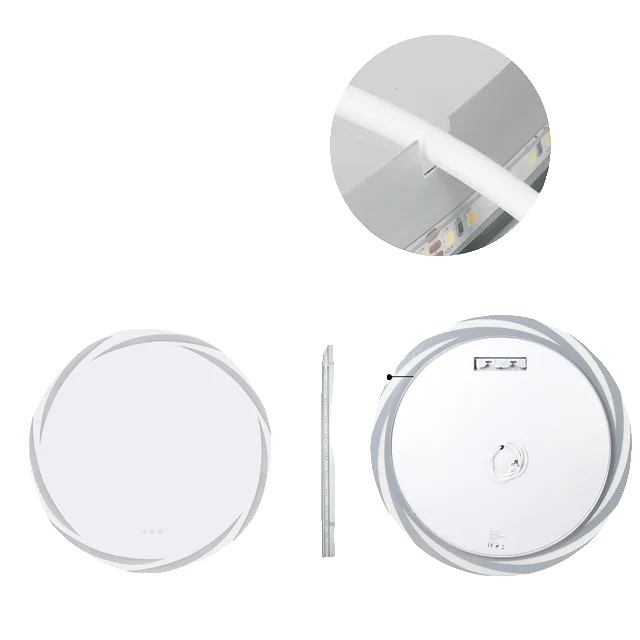 60 Cm (24 Zoll) Led-hintergrundbeleuchteter Badezimmerspiegel Mit Touchsensor