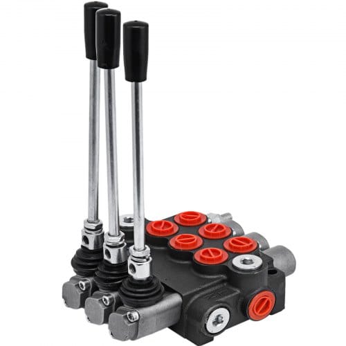 3 Bank Hydraulikventil Handhebelventil, 11gpm Hydraulic Directional Control Valve Adjustable, 14,6 Lb Hydraulische Ventil, Handhebelventil Hydraulik-steuergerät, Für Landwirtschaft Baumaschinen - Vevor