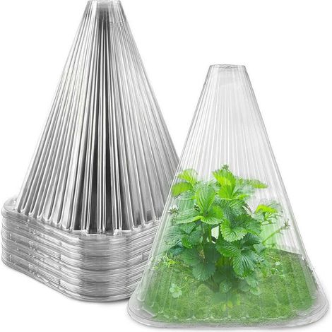 (transparente Farbe) Packung Mit 30 Wiederverwendbaren Garten-pflanzenabdeckungen, Schützen Pflanzen Vor Vögeln, Frost, Schnecken Und Mehr
