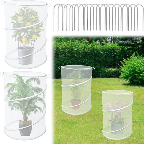 Set Mit 4 Pop-up-gartenglocken Für Pflanzen, 50,8 X 33 Cm (h X D) Pflanzenschutzglocken Für Den Außenbereich, Weiße Pflanzenglocke, Tierschutzglocke Mit 16