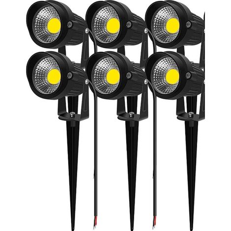 Warmweiße Led-gartenstrahler, Ip65-schutzart, 5-watt-gartenleuchten Für Rasenflächen Im Garten