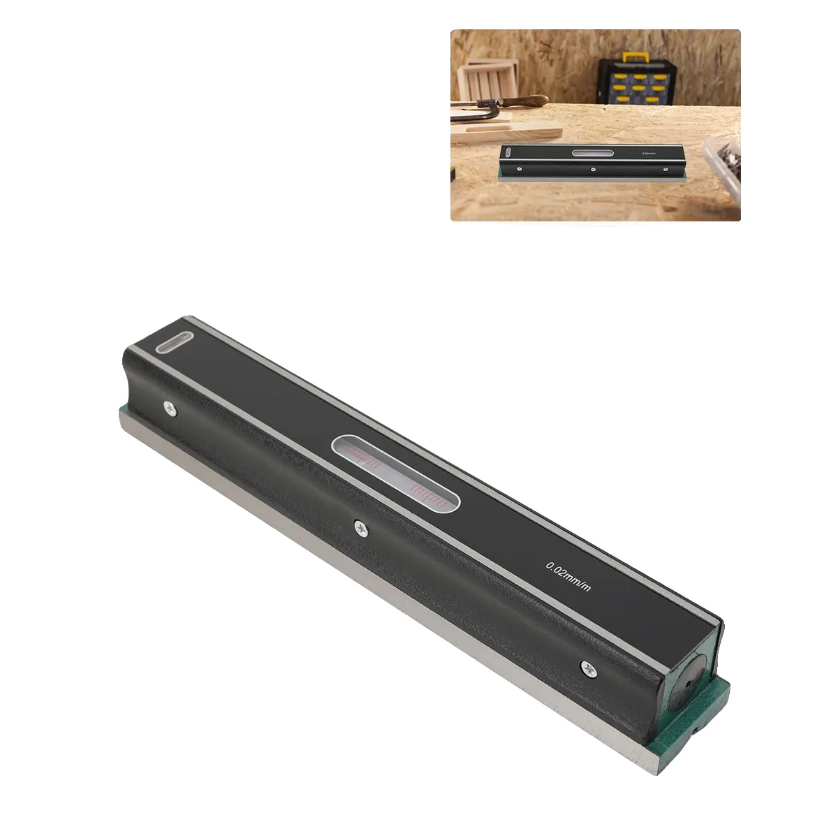 Präzisionswasserwaage, Robustes Gusseisen-design, V-förmiger Sockel, 300 Mm