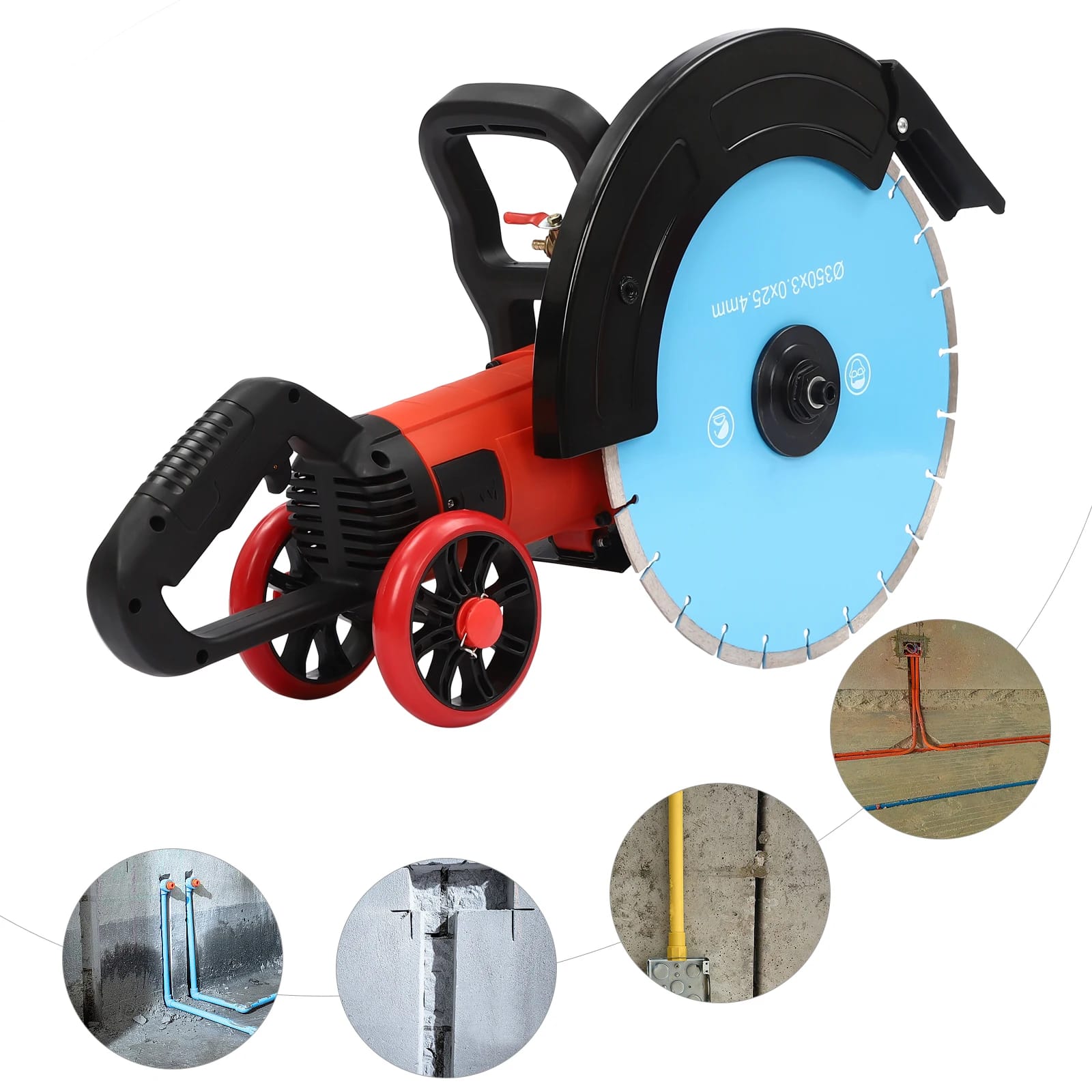 Elektrische Kreissäge Für Beton, 4000 W, 3000 U/min, Blau, Eu-stecker