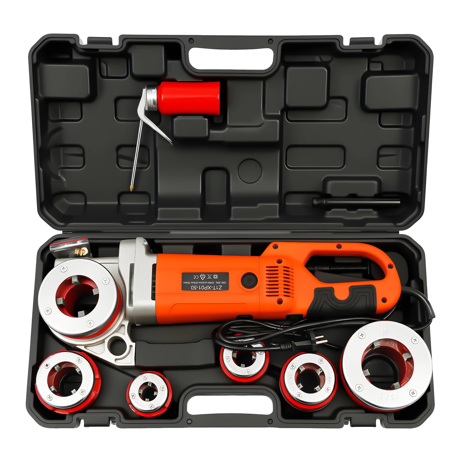 Elektrischer Rohrfilter, 2300 W Leistung, Aluminiumlegierung, Kompatibel Mit 1/2" Bis 2" Durchmesser, Sechs Filtereinsätze Im Lieferumfang Enthalten, Wärmeableitungseigenschaften