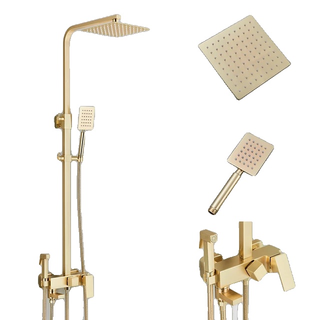 Duscharmatur, Messing Und Edelstahl, Wandmontage, Modell A, 20 Cm (8 Zoll).