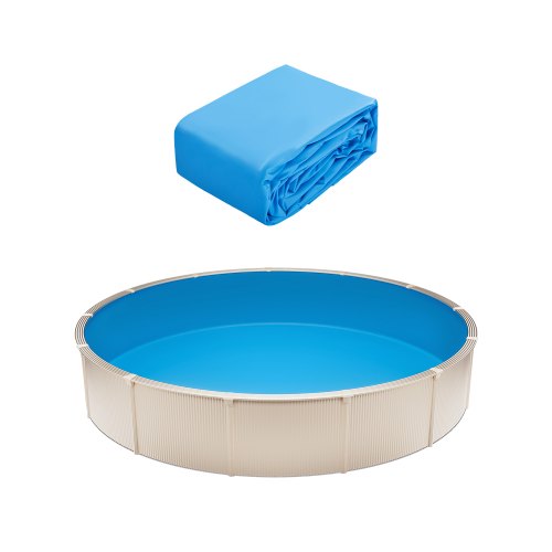 Runde Poolfolie, Φ350x120 Cm, Innenfolie, Ersatzfolie, Innenhülle, Schwimmbadfolie Unibead-stil Standard-vinylfolie, Verschleißfest, Für Aufstellpools Mit 120 Cm Wandhöhe, Einfarbig