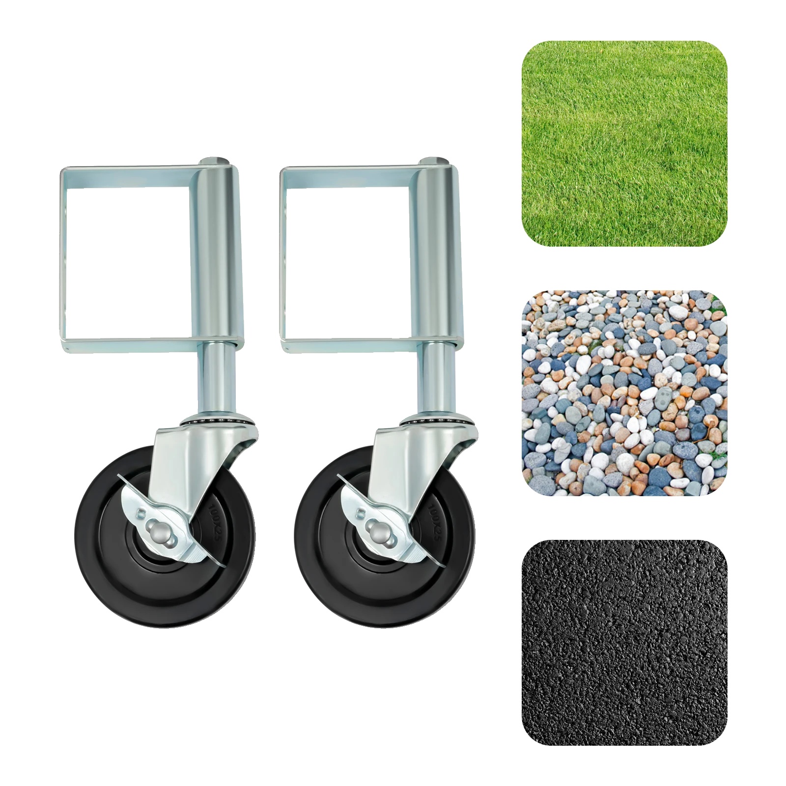 Türrollen, Tragkraft 100 Kg, 10 Cm Raddurchmesser, Robuster Stahl, Einfache Montage, Kompatibel Mit Standardtüren