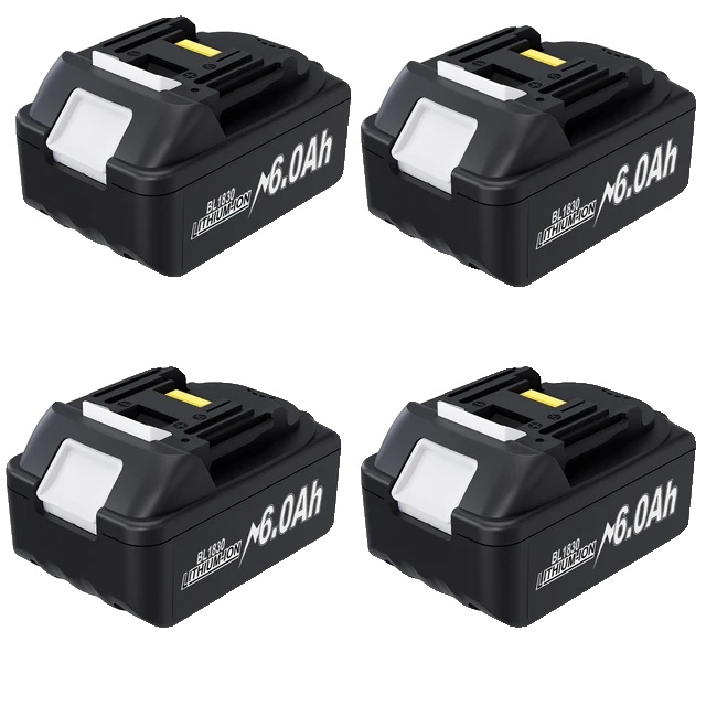 Makita 18v-ersatzakku, 60 Ah Kapazität, Kompatibel Mit Bl1860 Und Bl1850b, 4er-pack