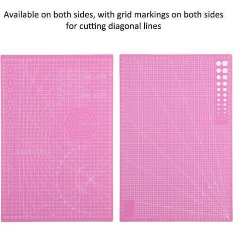 Selbstheilende Schneidematte – Doppelseitig – 45 X 30 Cm – Dreilagig – Rosa