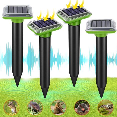 4-teiliges Mäuseabwehrset, Intelligentes Ultraschall-frequenzumwandlungs-mäuseabwehrgerät, Tragbares Ultraschall-mäuseabwehrgerät, Geeignet Für Mäuse, Wiesel, Waschbären Und Nagetiere