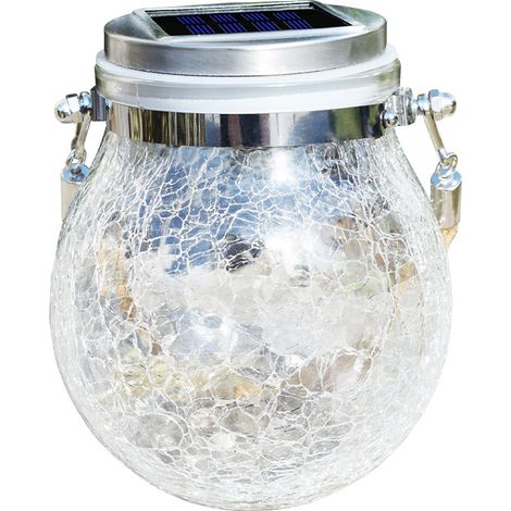 Solar-gartenleuchte Für Den Außenbereich, 20 Warmweiße Led-weihnachtsbeleuchtung Mit Glaskugeln Zum Aufhängen