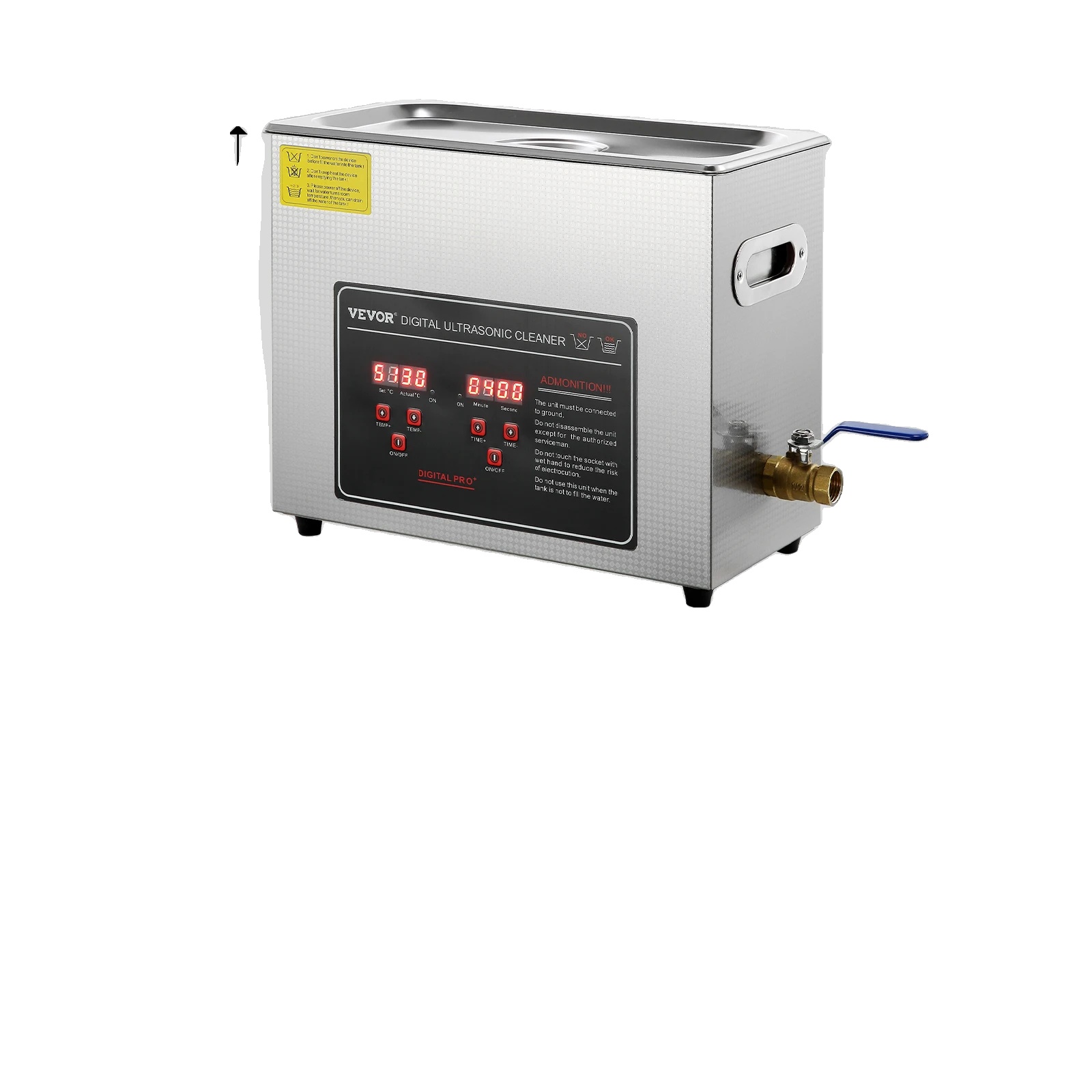Ultraschallreiniger, Edelstahl, Heizfunktion, 6 L