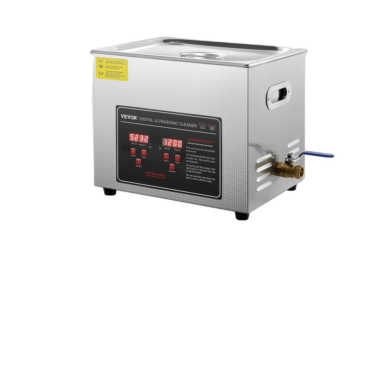 Ultraschallreiniger, Edelstahl, Heizfunktion, 10 L