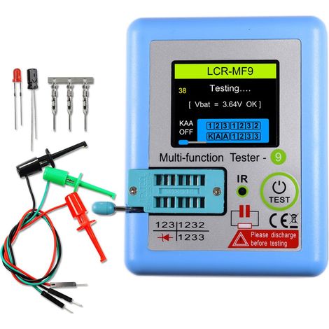 Mf9 Transistortester, Tft-transistortester, Dioden-, Transistor-, Widerstandsmessgerät, Npn, Pnp, Multimeter